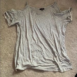 New Look cold shoulder striped tee